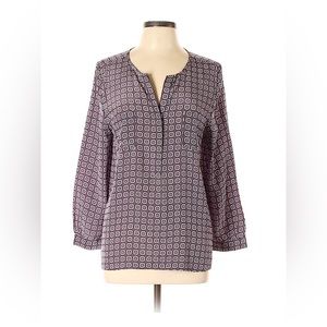Joie long sleeve medallion print silk blouse.